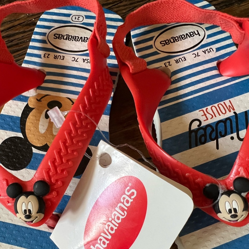 Havaianas toddler sandals Mickey Mouse 7C NWT